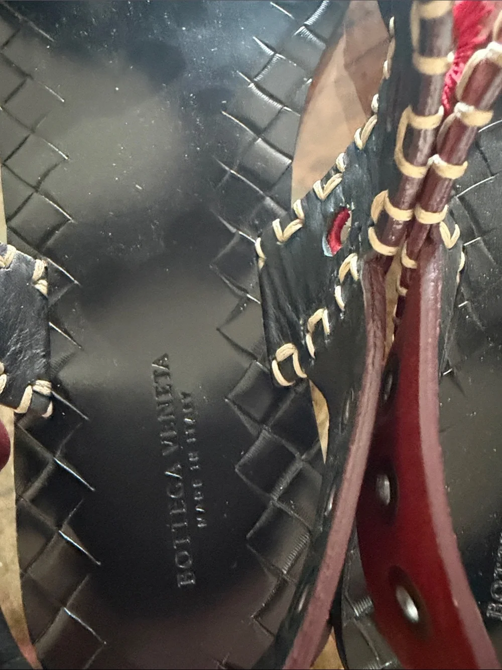 Bottega Veneta Vintage Intrecciato Embroidered Sandals - Size 7 Retail $900)